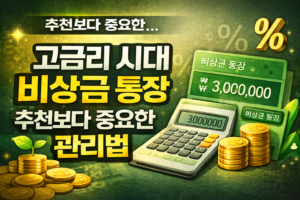 고금리 시대 비상금 통장 추천보다 중요한 관리법 4