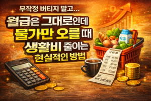 월급은 그대로인데 물가만 오를 때 생활비 줄이는 현실적인 방법 3