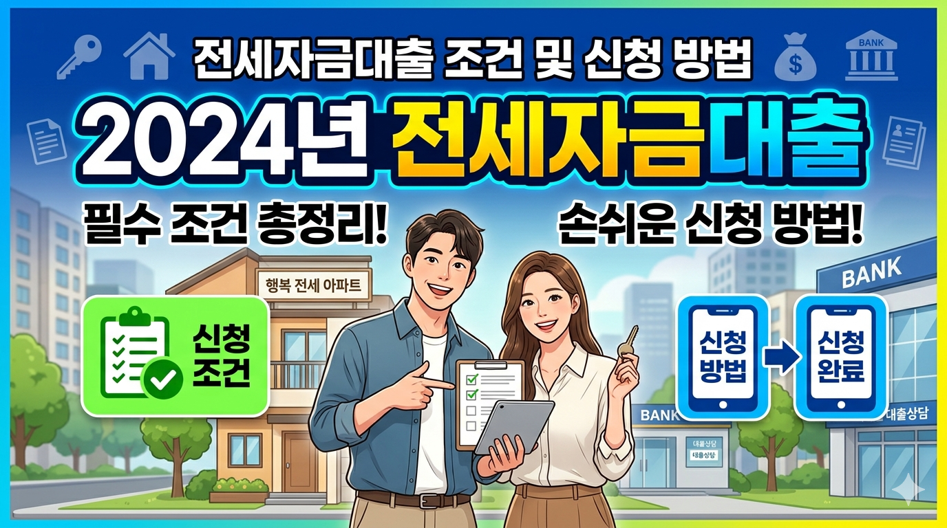 전세자금대출 조건 및 신청 방법 1
