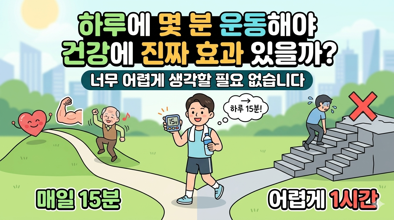 하루에 몇 분 운동해야 건강에 진짜 효과 있을까? 너무 어렵게 생각할 필요 없습니다 1