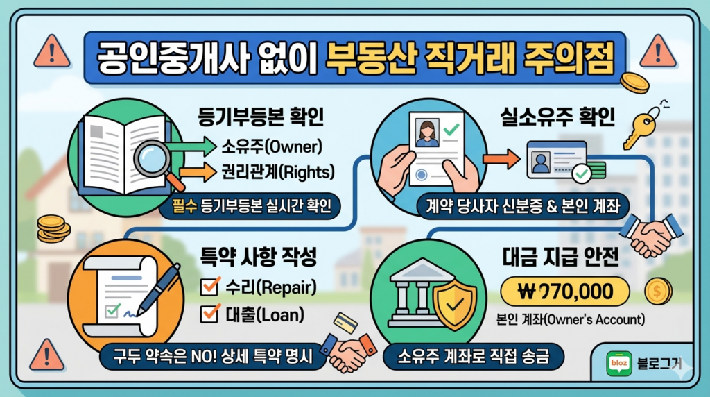 공인중개사 없이 부동산 직거래할 때 주의할 점 2