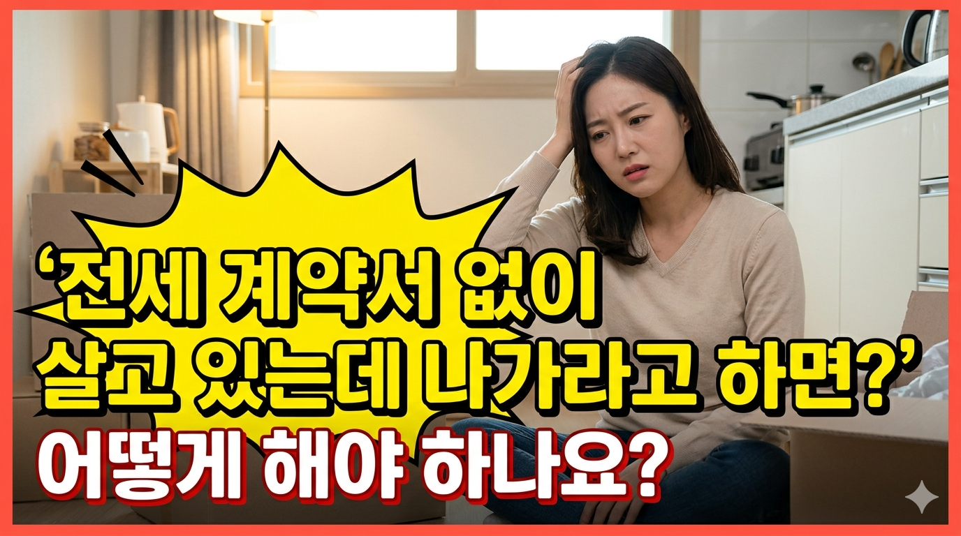 전세 계약서 없이 살고 있는데 나가라고 하면? 1