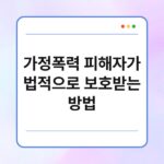 가정폭력 피해자가 법적으로 보호받는 방법 7