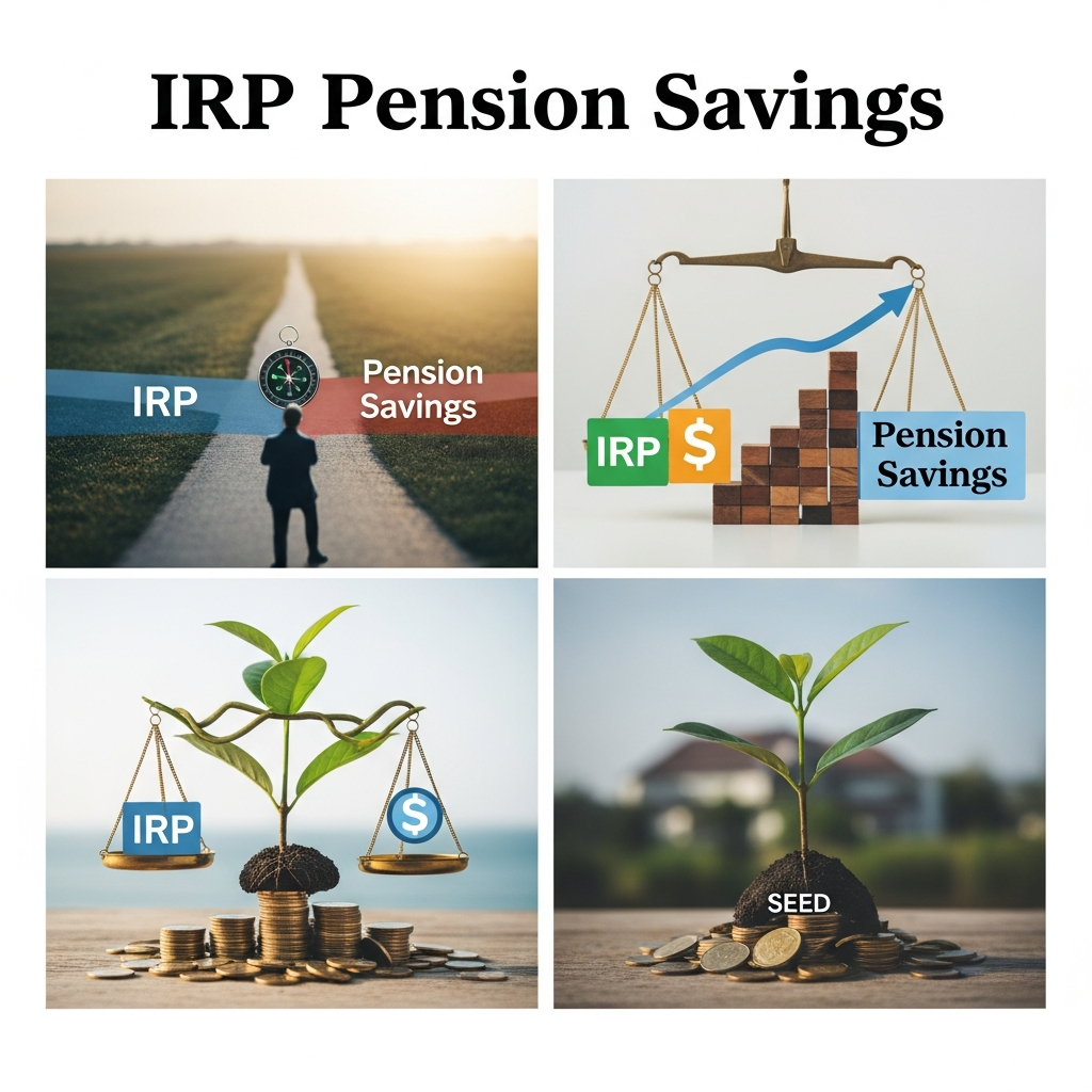 Illustration of 40대 독자층과 검색 의도를 고려하여 IRP와 연금저축 주제의 블로그 제목 5개를 35자 이내로 작성했습니다. 1. **40대 노후준비: IRP 연금저축, 무엇부터 시작할까?** (30자) * *