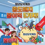 청년도약계좌 중도해지, 후회 없는 선택을 위한 냉정한 분석 2