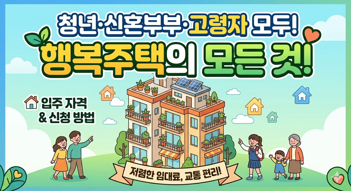 행복주택 신청자격 완벽 정리 | 소득·나이·직종별 조건 총정리 1