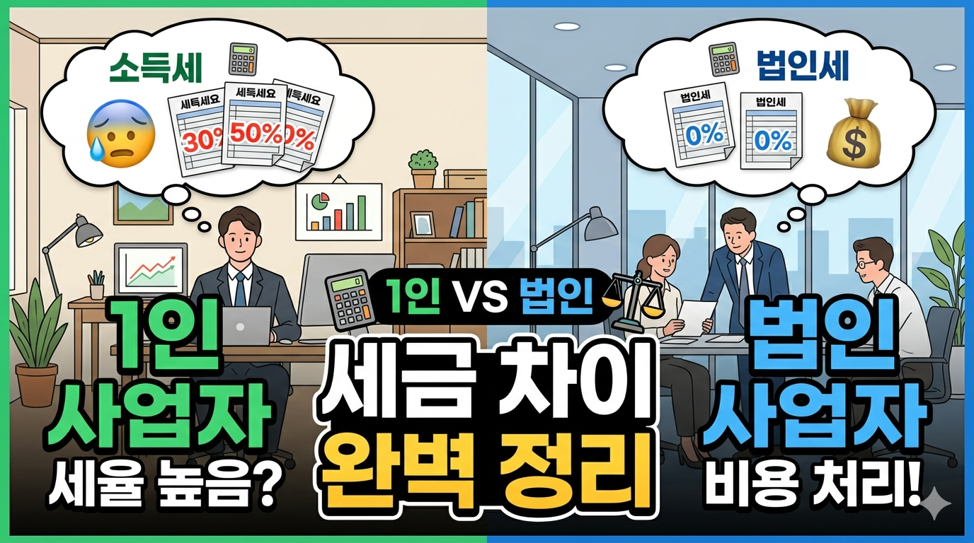 1인 vs 법인 사업자, 세금 차이 쉽게 정리 1