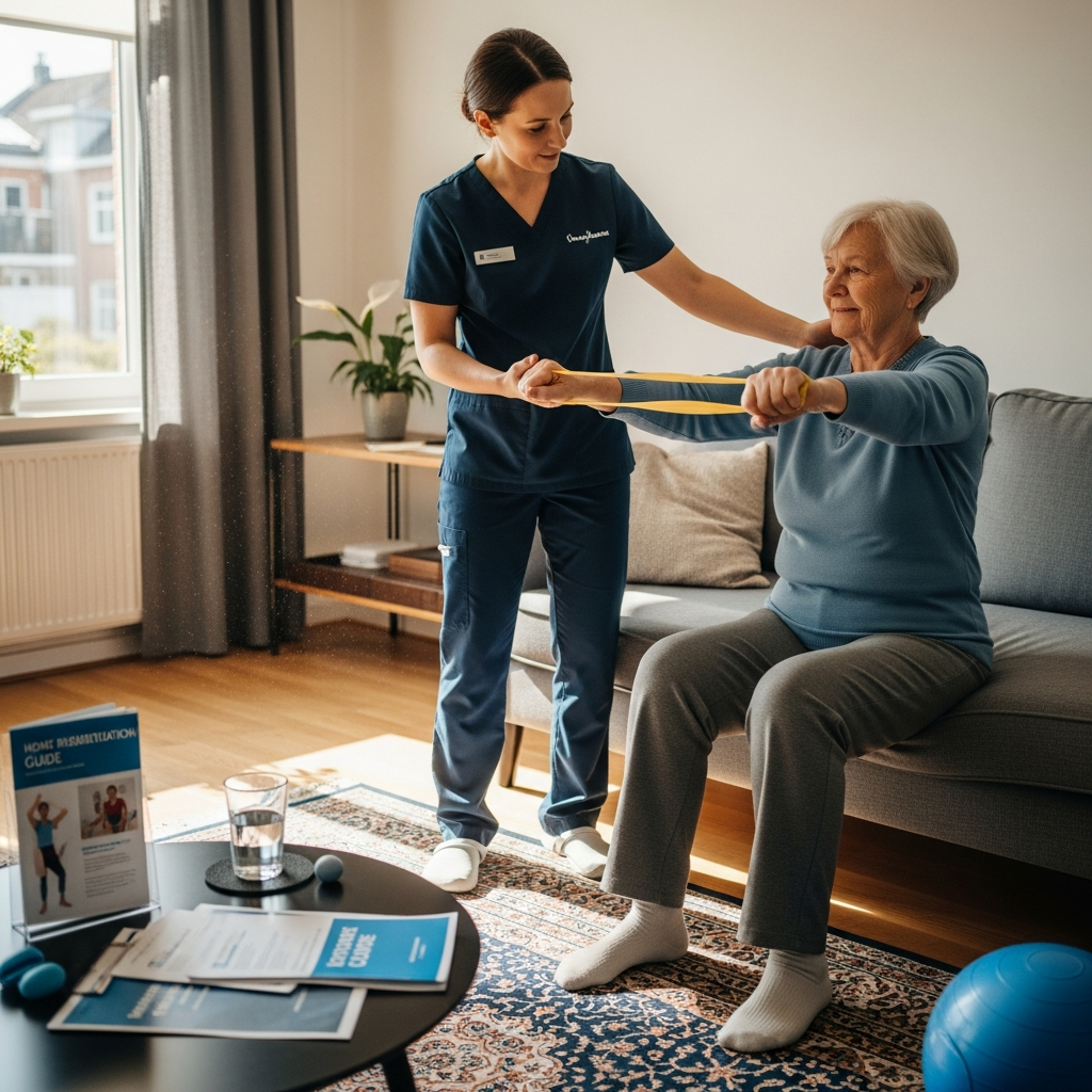 Illustration of 통합돌봄 방문재활 운동: 최고의 효과적인 가이드